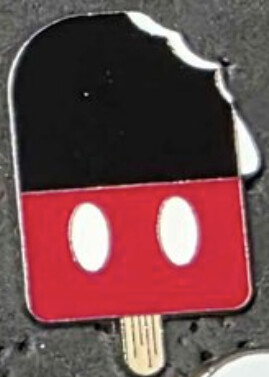 Disney pin Mickey Mouse ice cream bar popsicle frozen treat white buttons